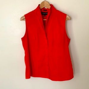 Red size 10 women’s short sleeve blouse Jones New York 100% cotton